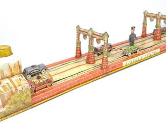 Unique Art Lincoln Tunnel Tin Wind-Up Toy