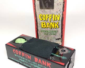 Japan Mechanical Coffin Bank w/ Box