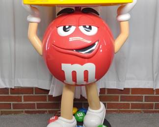 Red M&M Store Display Candy Holder w/ Tray