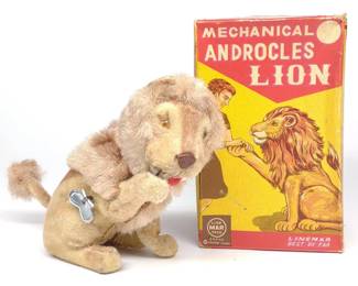 Linemar Wind-Up Androcles Lion Toy w/ Box