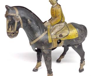 German Keim & Co Wind-Up Horse Jockey Toy