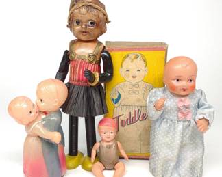 4 Celluloid Wind-Up Japan Toys