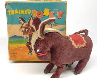 Alps Wind-Up Trained Donkey Toy w/ Box