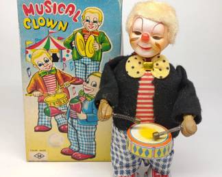 TN Japan Musical Clown Wind-Up Toy w/ Box