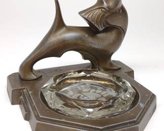 Frankart Art Deco Scottish Terrier Dog Ashtray