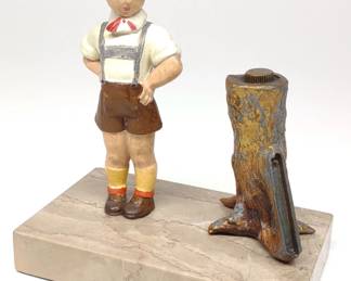 Art Deco German Boy Cigar Striker Lighter