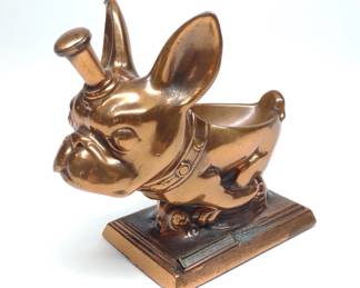 Ronson French Bulldog Striker lighter & Pipe Rest