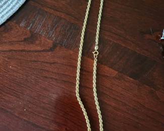 14kt rope chain