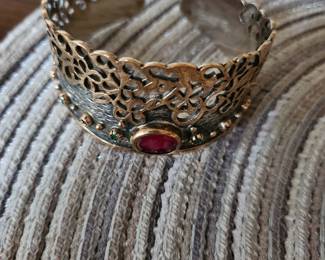 Silver n rubies and emeralds