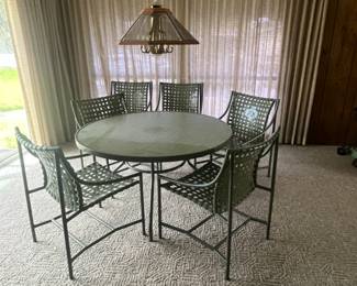 A vintage outdoor patio set that has always been indoors.