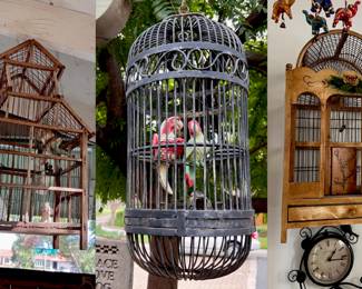 Decorative vintage bird cages
