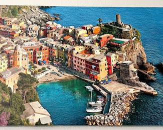 Photo on canvas Harbor View in The Vernazza Village in Cinque Terre, Italy