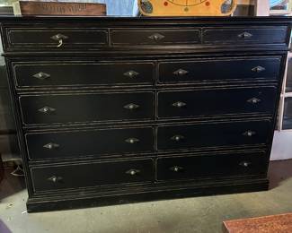 Restoration Hardware distressed black dresser