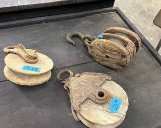 Antique pulleys 