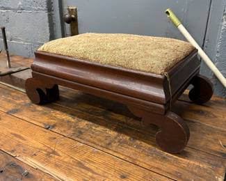 Antique mahogany foot stool 