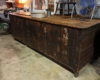 Antique counter height cabinet 
