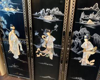 Oriental Black Laquour mother of Pearl wall hangings