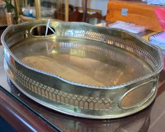 Large brass tray