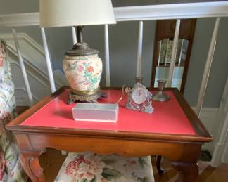 Matching ottoman &  side table