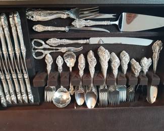Wallace Sterling Silver Set  Very large set
