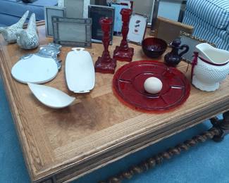 Coffee table, Lenox, etc  We have some beautiful frames here.