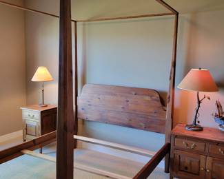 Queen-sized bed frame poster bed