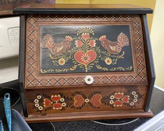 Beautiful toleware bread box $45