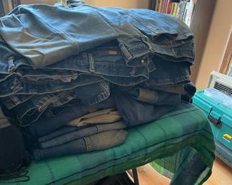 54 pair of rustler jeans  great for crafting! $2 each