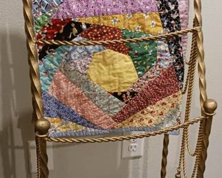 Brass quilt/ towel rack