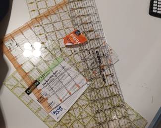 Assorted Fiskars and Omnigrid rulers for quilting and general crasfts