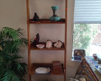 Another ladder shelf unit.  Full of southwestern pottery and figurines