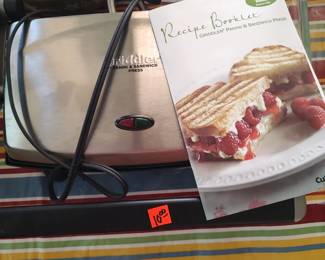 Griddler panini press with recipe book