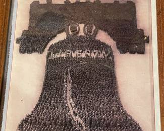 ‘The Liberty Bell’ by 25,000 officers and men at Camp Dix New Jersey photograph in 1918.