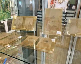 Large collection of antique glass negatives 