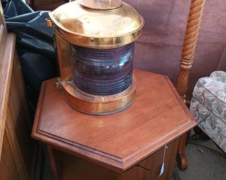 Ship Light, purple and brass