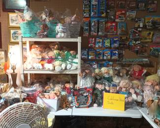 Cabbage Patches galore! Complete with birth certificates!