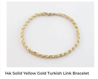 14k Turkish Link Bracelet