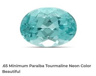 Jtv .65 minimum natural paraiba tourmaline neon blue and beautiful 