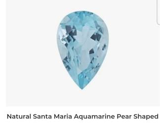 Natural Santa Maria aquamarine pear