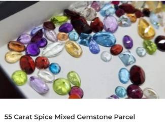 55 carat spice mixed gemstone parcel