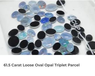 61.5 carat loose oval opal triplet parcel