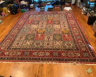 #12	Handknotted Red/Blue/Cream Rug  100" Wool Rug - Allakbar Momen Handwoven Persian Wool  - 13'4" x 10'	 $1,200.00 			
