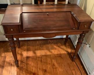 #15	Antique Ladies Writing Desk w/flip-down Top w/3 drawers & 2 letters cubbies - 40x20x32	 $400.00 			

