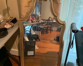 #26	Mirror w/oval Top Plastic Gold Frame - 20x44	 $30.00 			
