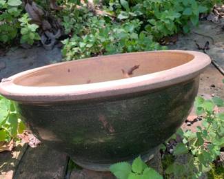 #54	Green Glazed Ceramic Pot - 17x10	 $20.00 			
