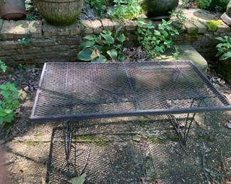 #52	Black Wrought Iron Coffee Table - 42x20x15	 $20.00 			
