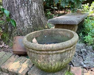 #53	Round Concrete Pot  - 18x11	 $20.00 			
