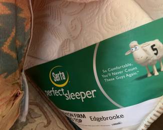 #63	Serta Pillow Top Full Mattress w/old spring type Boxsprings	 $75.00 			

