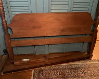 #65	Drexel King Headboard Carved Wood (has footboard but post cut off, Finial off Right Side)	 $175.00 			
