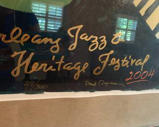 #73	35th Aniversity Jazz Fest Post of Harry Belafonte by Paul Rayman 29/300	 $300.00 			
